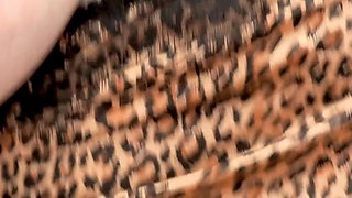 Leopard Print Underwear, Tits Teasing