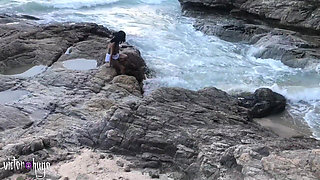 Hanging Out with a Friend at the Beach