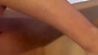 Tattooed brunette teen swallows a guy's cum