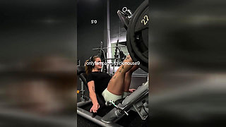 18-Year-Old Gym Girl Accidentally Flashes Tight Pussy During Live Stream