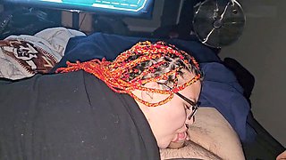 Deep throat, boob fuck, in bed