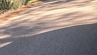 Busty Babe Fucking on the Side of the Road