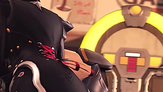 Overwatch Futa - Mercy & Widowmaker Blowjob and Doggystyle Animation