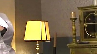 Sexy doctor hangs me upside down, pisses in my mouth and jerks me off