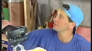 Curly haired blonde teen gives blowjob and gets her tight ass fucked