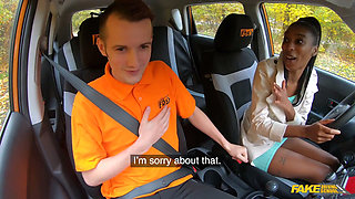 Fake Driving School - When Asia Rae Goes for a Lesson She Settles for Some White Cock
