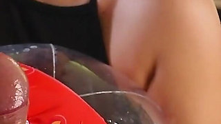 POV Blowjob and Beachball Blow Playing Games - Bunny Looner