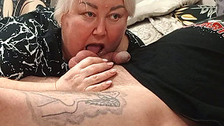 Blowjob From Stepmom and Cum Swallowing