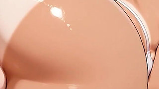 Long-haired Beauty in a Fitting Room