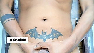 Solo Stroking My Hard Cock Intense Handjob Till