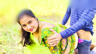 Bhabhi Devar Outdoor Sex in Hindi - Doggy Style Fucking in Field with Big Cock