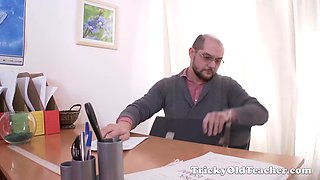 Karolin tricked into xxx by an older lecturer