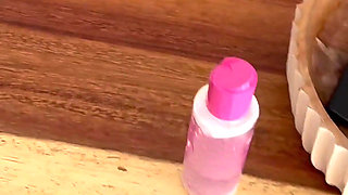 Lubing Her Asshole for the Anal Drilling Shot