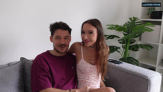 Luna Evans' First BBG - Two Cocks for One Girl