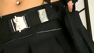 Busty brunette solo masturbation