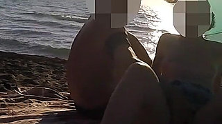 French Teacher Risky Public Masturbation Caught on Crowded Beach Helps Squirt Extreme Cumshot