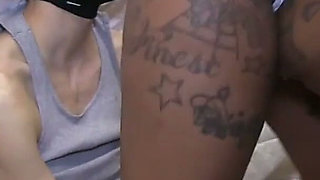 Tattooed Ebony Goddess Dominates Sub with Ass Worship, Facesitting & Bondage Tape