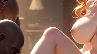 Fiery Redhead Has Multiple Orgasms From Foot Licking Slaves
