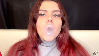 Redhead Smoke Sesh Sexy Drag and Seductive Exhale