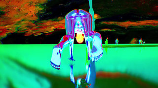 3D RTX 60 FPS Animation - Big Ass - Realistic Animation - Purple Chrome Sex Bot Doll - Ass Focus - Realistic Physics - Striptease