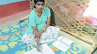 Student Very Romantic When She Teaches Private Tution with Home Teacher