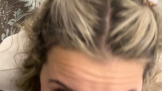 Hot blonde rides a big cock on webcam