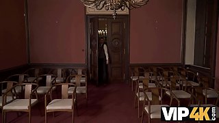 Vip4k. couple embarks hardcore in front of the guests after wedding ceremony