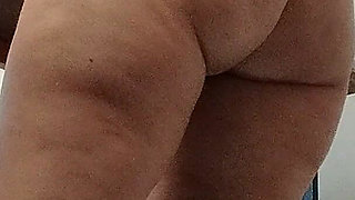 Sexy Brunette Doing Naked Chores Around the House.