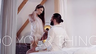 Talia Mint's Passionate POV Blowjob and Intense Cumshot